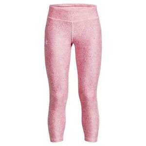 Under Armour Big Girls‎ Heatgear Armour Printed Ankle Crop Leggings | Pink | NEW